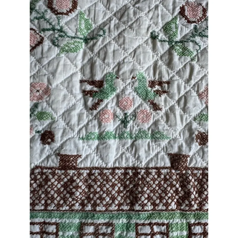 76 W x 96 L hand stitched quilt